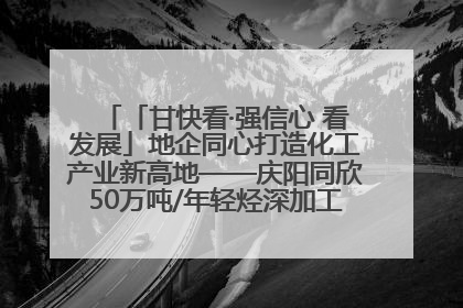 「甘快看·强信心 看发展」地企同心打造化工产业新高地——庆阳同欣50万吨/年轻烃深加工项目建设见闻