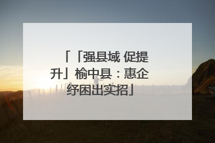 「强县域 促提升」榆中县：惠企纾困出实招