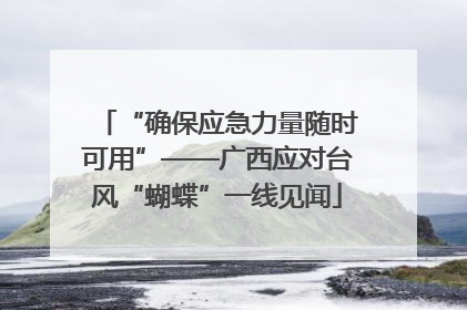 “确保应急力量随时可用”——广西应对台风“蝴蝶”一线见闻