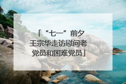 “七一”前夕 王宗华走访慰问老党员和困难党员