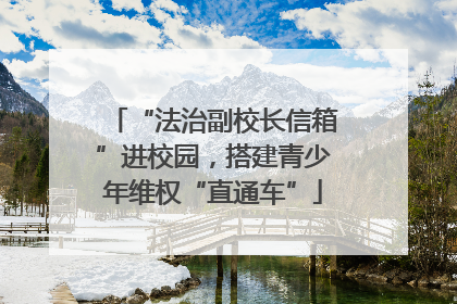 “法治副校长信箱”进校园，搭建青少年维权“直通车”