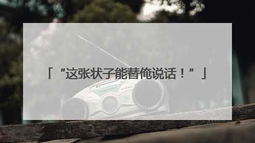 “这张状子能替俺说话！”