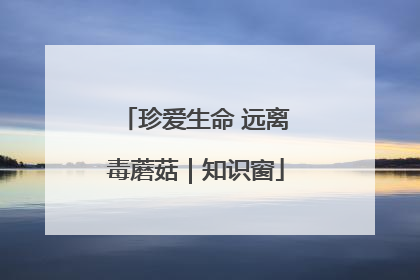 珍爱生命 远离毒蘑菇｜知识窗