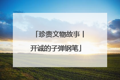 珍贵文物故事丨开诚的子弹钢笔
