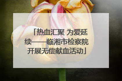 热血汇聚 为爱延续——临湘市检察院开展无偿献血活动