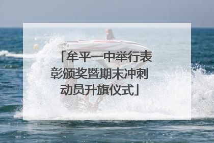 牟平一中举行表彰颁奖暨期末冲刺动员升旗仪式