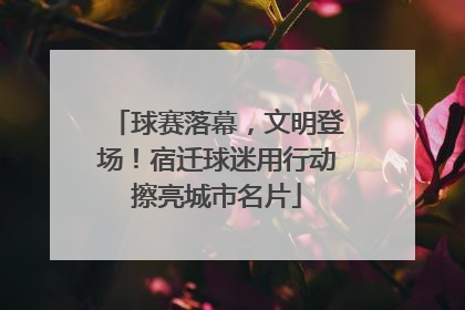 球赛落幕，文明登场！宿迁球迷用行动擦亮城市名片