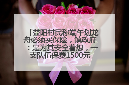 益阳村民称端午划龙舟必须买保险，镇政府：是为其安全着想，一支队伍保费1500元到2500元