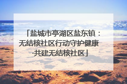 盐城市亭湖区盐东镇：无结核社区行动守护健康 ·共建无结核社区