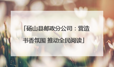 砀山县邮政分公司：营造书香氛围 推动全民阅读
