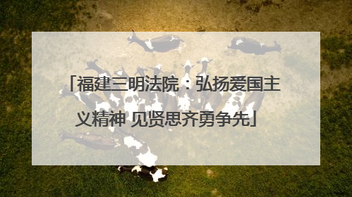 福建三明法院：弘扬爱国主义精神 见贤思齐勇争先