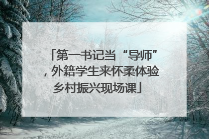 第一书记当“导师”，外籍学生来怀柔体验乡村振兴现场课