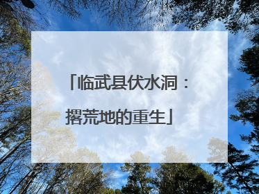 临武县伏水洞：撂荒地的重生