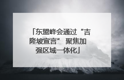 东盟峰会通过“吉隆坡宣言” 聚焦加强区域一体化