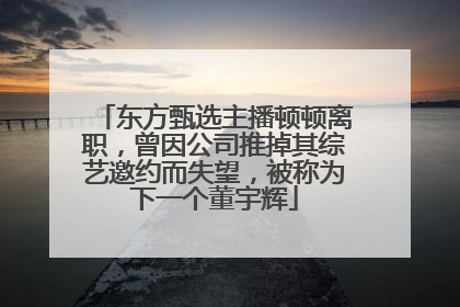 东方甄选主播顿顿离职，曾因公司推掉其综艺邀约而失望，被称为下一个董宇辉