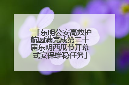 东明公安高效护航圆满完成第二十届东明西瓜节开幕式安保维稳任务