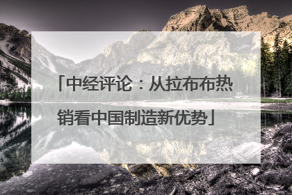 中经评论：从拉布布热销看中国制造新优势