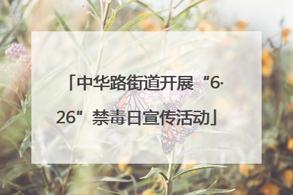 中华路街道开展“6·26”禁毒日宣传活动