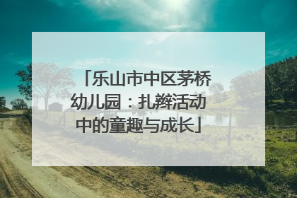 乐山市中区茅桥幼儿园：扎辫活动中的童趣与成长