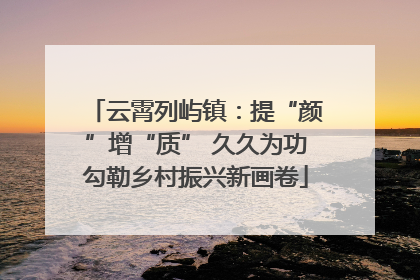 云霄列屿镇：提“颜”增“质” 久久为功勾勒乡村振兴新画卷