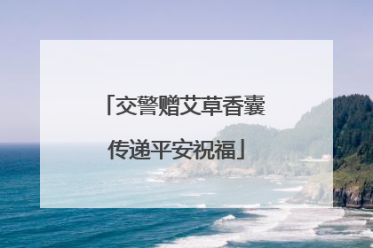 交警赠艾草香囊 传递平安祝福