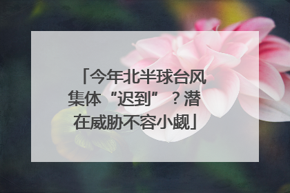 今年北半球台风集体“迟到”？潜在威胁不容小觑