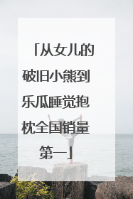 从女儿的破旧小熊到乐瓜睡觉抱枕全国销量第一