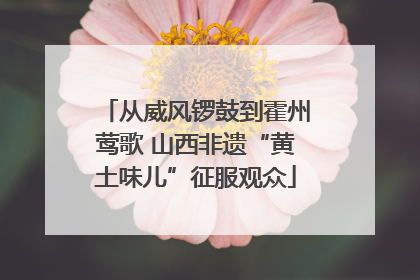 从威风锣鼓到霍州莺歌 山西非遗“黄土味儿”征服观众