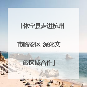 休宁县走进杭州市临安区 深化文旅区域合作