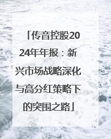 传音控股2024年年报：新兴市场战略深化与高分红策略下的突围之路