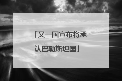 又一国宣布将承认巴勒斯坦国