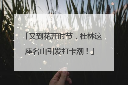又到花开时节，桂林这座名山引发打卡潮！