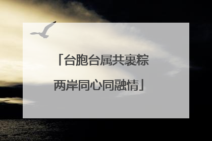 台胞台属共裹粽 两岸同心同融情