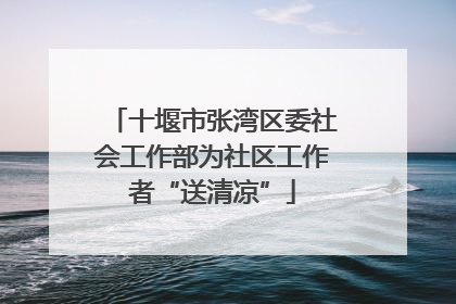 十堰市张湾区委社会工作部为社区工作者“送清凉”