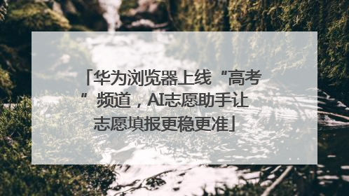 华为浏览器上线“高考”频道，AI志愿助手让志愿填报更稳更准