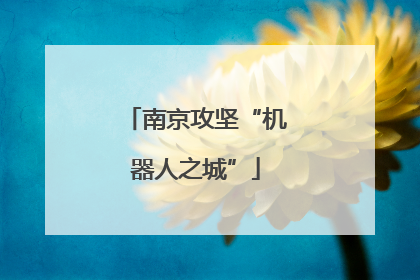 南京攻坚“机器人之城”