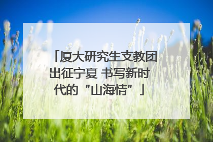 厦大研究生支教团出征宁夏 书写新时代的“山海情”