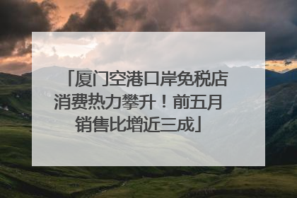 厦门空港口岸免税店消费热力攀升！前五月销售比增近三成