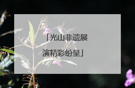 光山非遗展演精彩纷呈