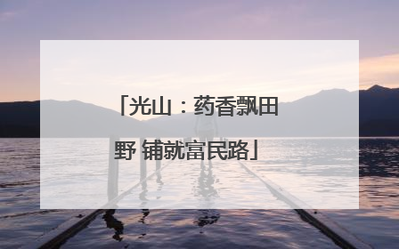 光山：药香飘田野 铺就富民路