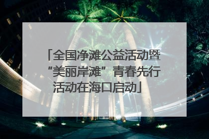 全国净滩公益活动暨“美丽岸滩”青春先行活动在海口启动