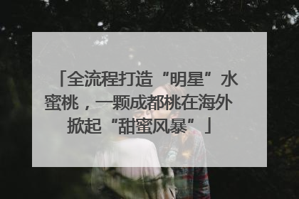 全流程打造“明星”水蜜桃，一颗成都桃在海外掀起“甜蜜风暴”