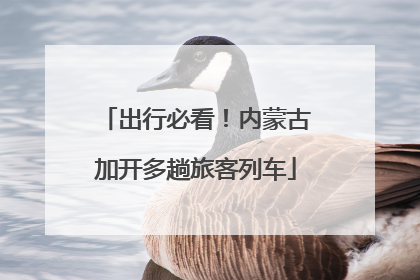 出行必看！内蒙古加开多趟旅客列车