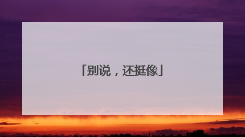 别说，还挺像