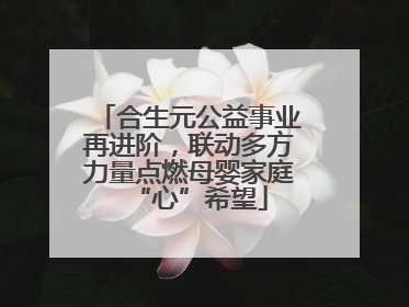 合生元公益事业再进阶，联动多方力量点燃母婴家庭“心”希望