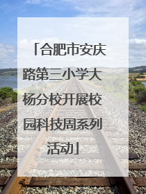 合肥市安庆路第三小学大杨分校开展校园科技周系列活动