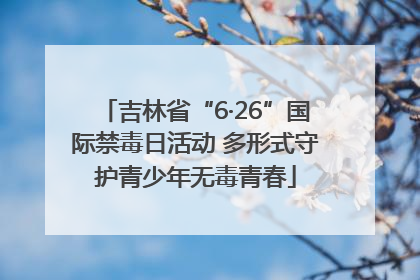 吉林省“6·26”国际禁毒日活动 多形式守护青少年无毒青春