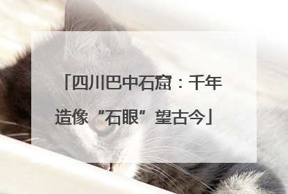四川巴中石窟：千年造像“石眼”望古今