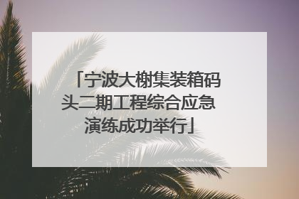 宁波大榭集装箱码头二期工程综合应急演练成功举行