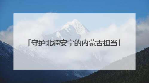 守护北疆安宁的内蒙古担当